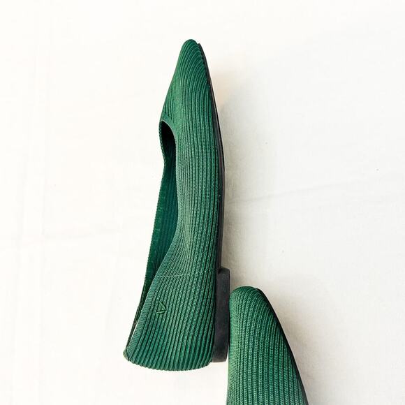 Vivaia Margot Green Square Toe Flat Shoes Textile Size 41.5 / US 10 - Picture 4 of 5